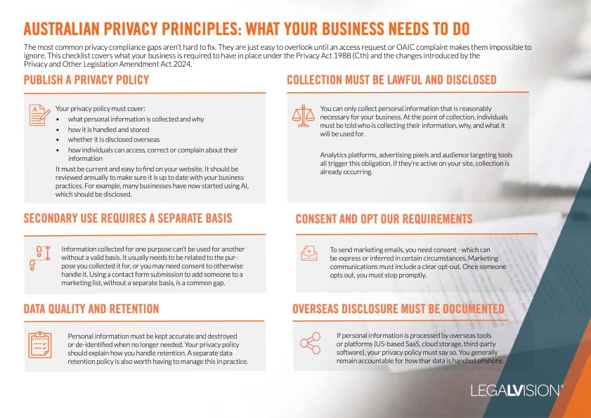 How Do I Comply With the Privacy Act? | LegalVision